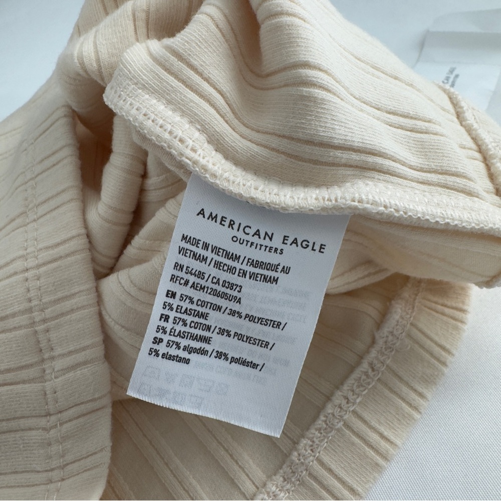 AEO NWT Cream Tube Top Sz S - Picture 6 of 6
